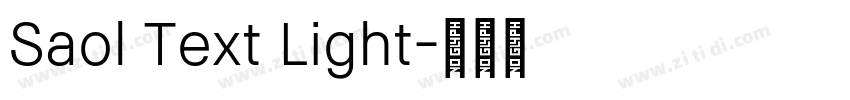 Saol Text Light字体转换